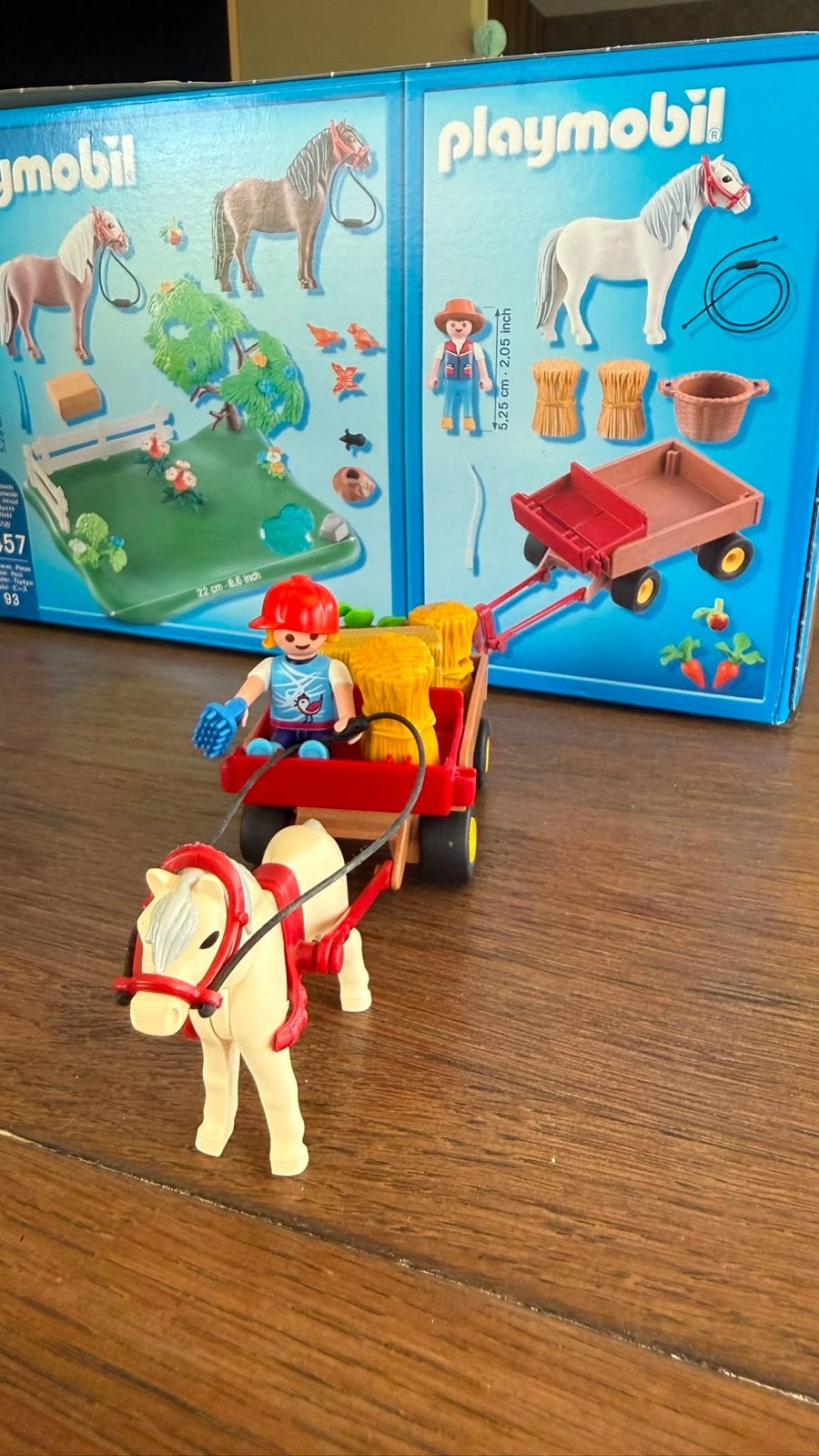 Playmobil 5457 Ponyweide met hooiwagen - Compleet met doos, Complete set, Overige typen, Ophalen of Verzenden, Zo goed als nieuw