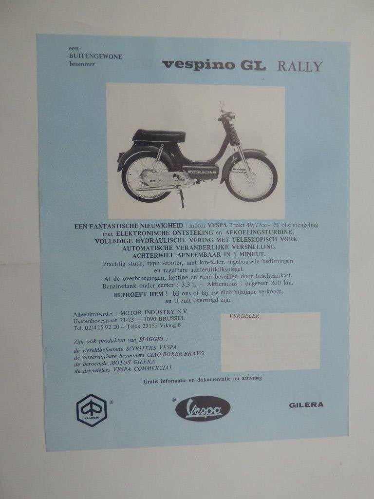 PIAGGIO VESPA VESPINO GL FLYER, Fietsen en Brommers, Ophalen of Verzenden, Gebruikt