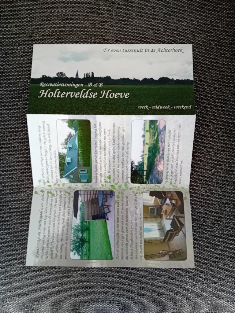 Folder - Holterveldse Hoeve, Ophalen of Verzenden, Zo goed als nieuw