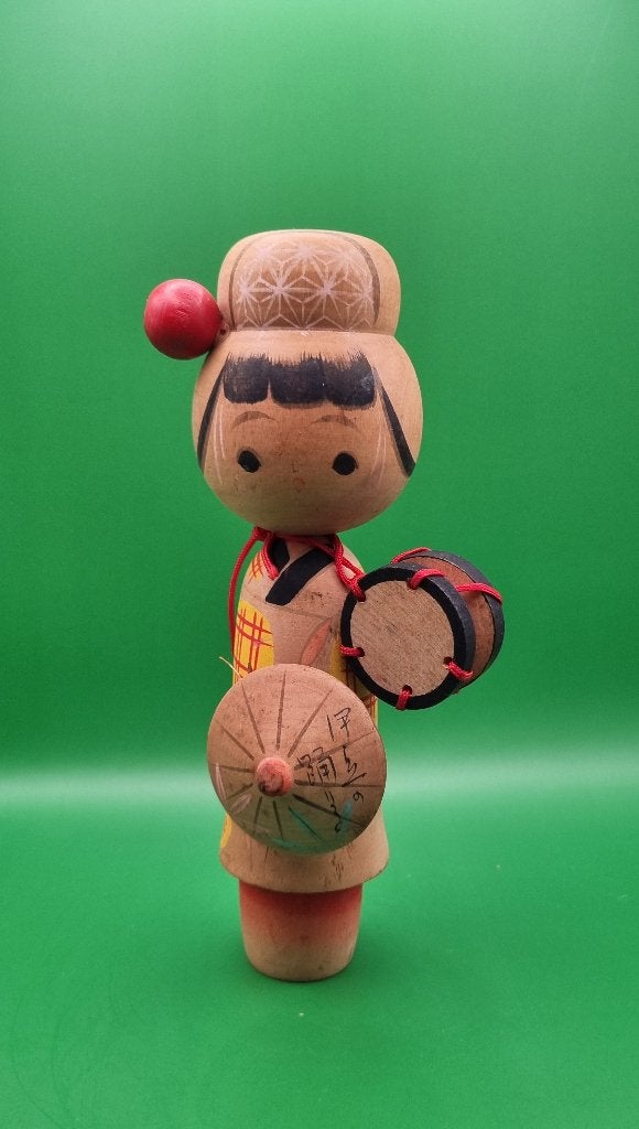 Vintage kokeshi van Ishida Waichi, Hout, Geschilderd, Ophalen of Verzenden, Japan