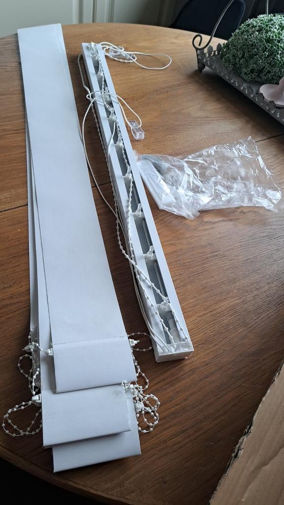 Witte lamellen 75 breed x138 lang in te korten, Verzenden, Zo goed als nieuw, Wit