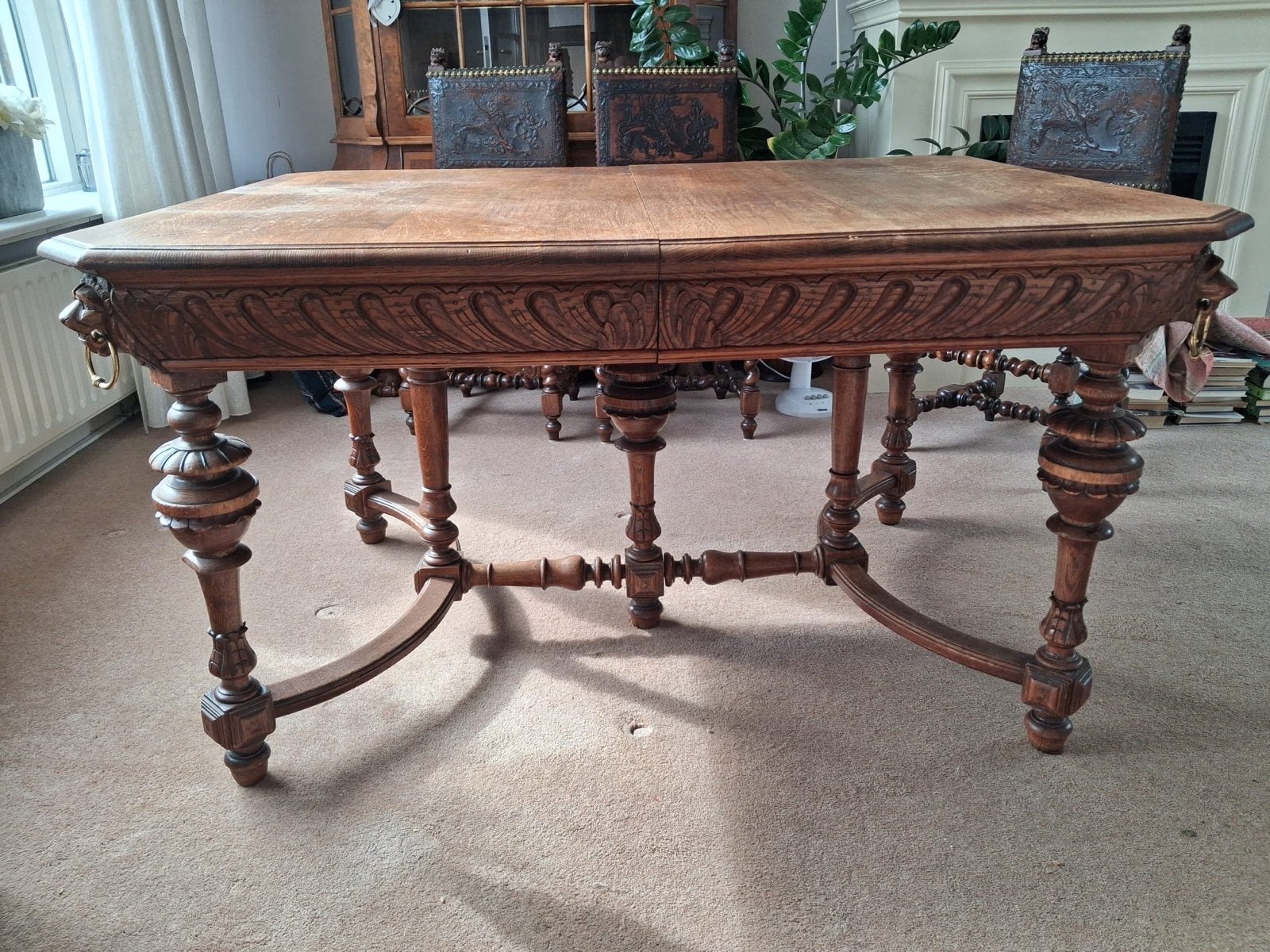 Antieke Mechelse Eethoek met Stoelen, Antiek en Kunst, Ophalen