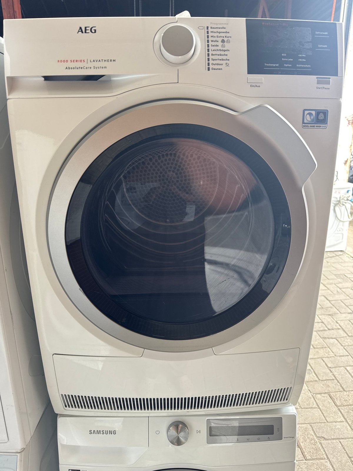 AEG T8DB68EX Lavatherm 8000 Serie Warmtepompdroger, Gebruikt, 8 tot 10 kg, Ophalen of Verzenden, 85 tot 90 cm