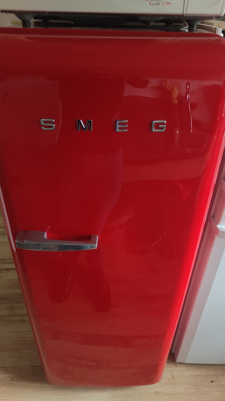 te Koop.  SMEG koelkast Rood., Ophalen, Gebruikt, 200 liter of meer, 60 cm of meer
