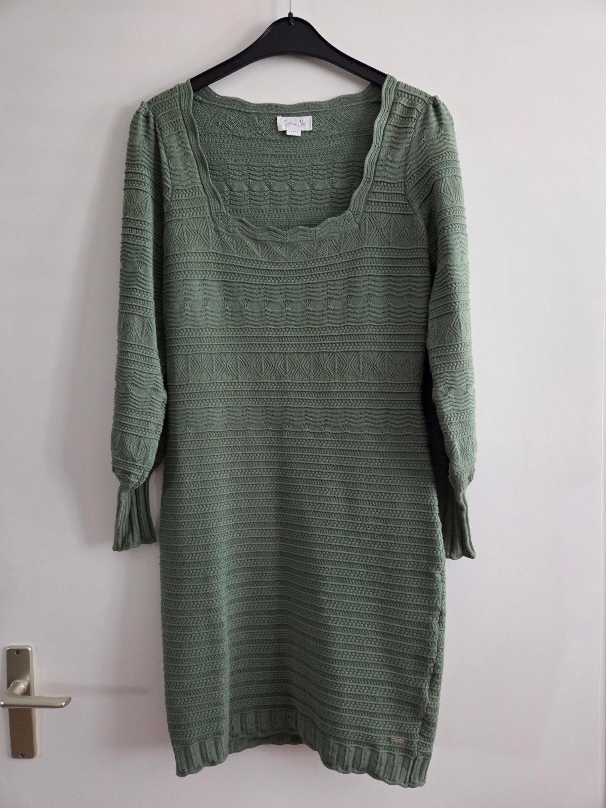 Groen Ibizalook jurkje Cotton Club, mt L, Maat 42/44 (L), Ophalen of Verzenden, Zo goed als nieuw, Cotton Club