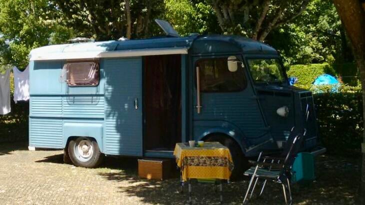 Citroën HY camper [APK gekeurd April 2026], Auto's, Oldtimers, Voorwielaandrijving, Citroën, Blauw, Origineel Nederlands