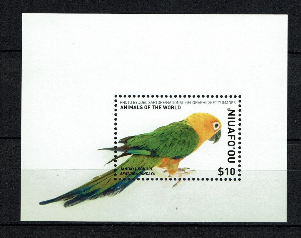 NIUAFO'OU 2018 PF BLOK PAPEGAAIEN VOGELS PARROTS BIRDS, Ophalen of Verzenden, Postfris, Dier of Natuur