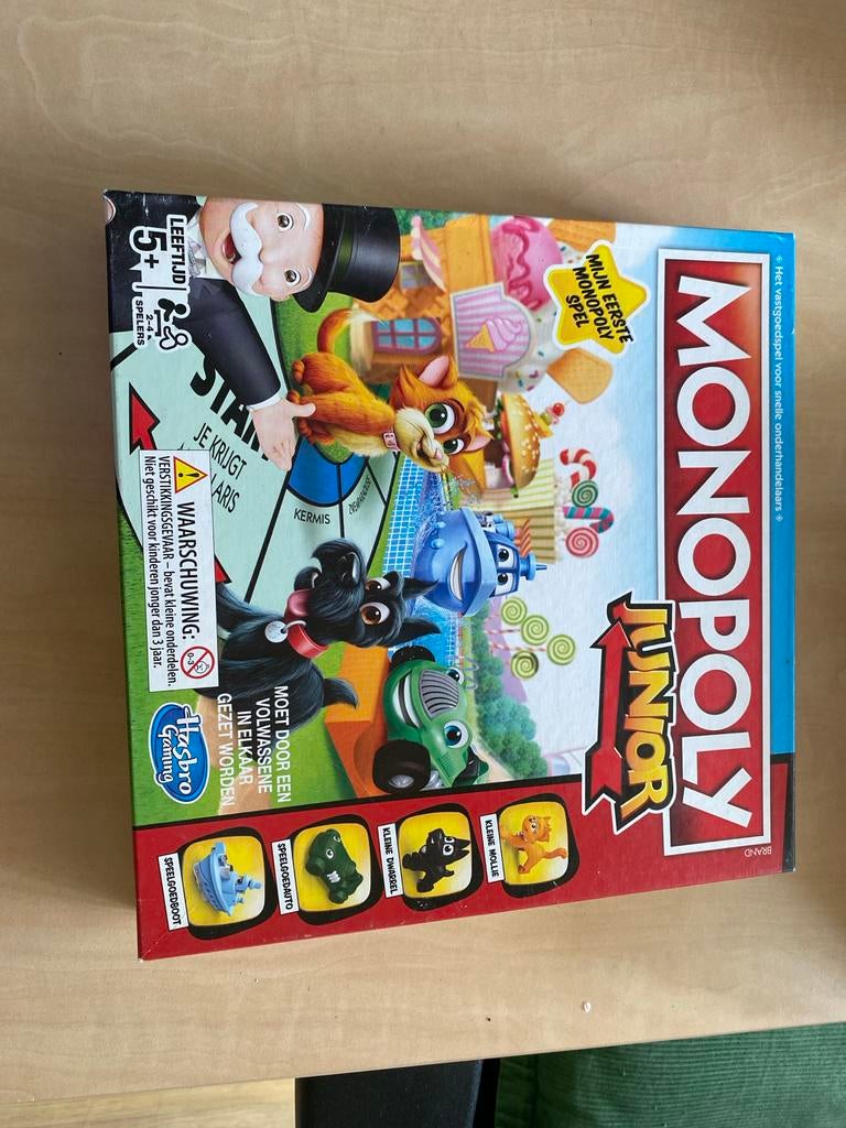 Monopoly Junior - Mijn Eerste Monopoly Spel (5+), Hobby en Vrije tijd, Gezelschapsspellen | Bordspellen, Drie of vier spelers