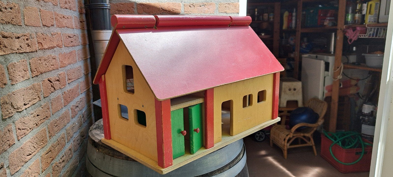 Houten boerderij, Ophalen