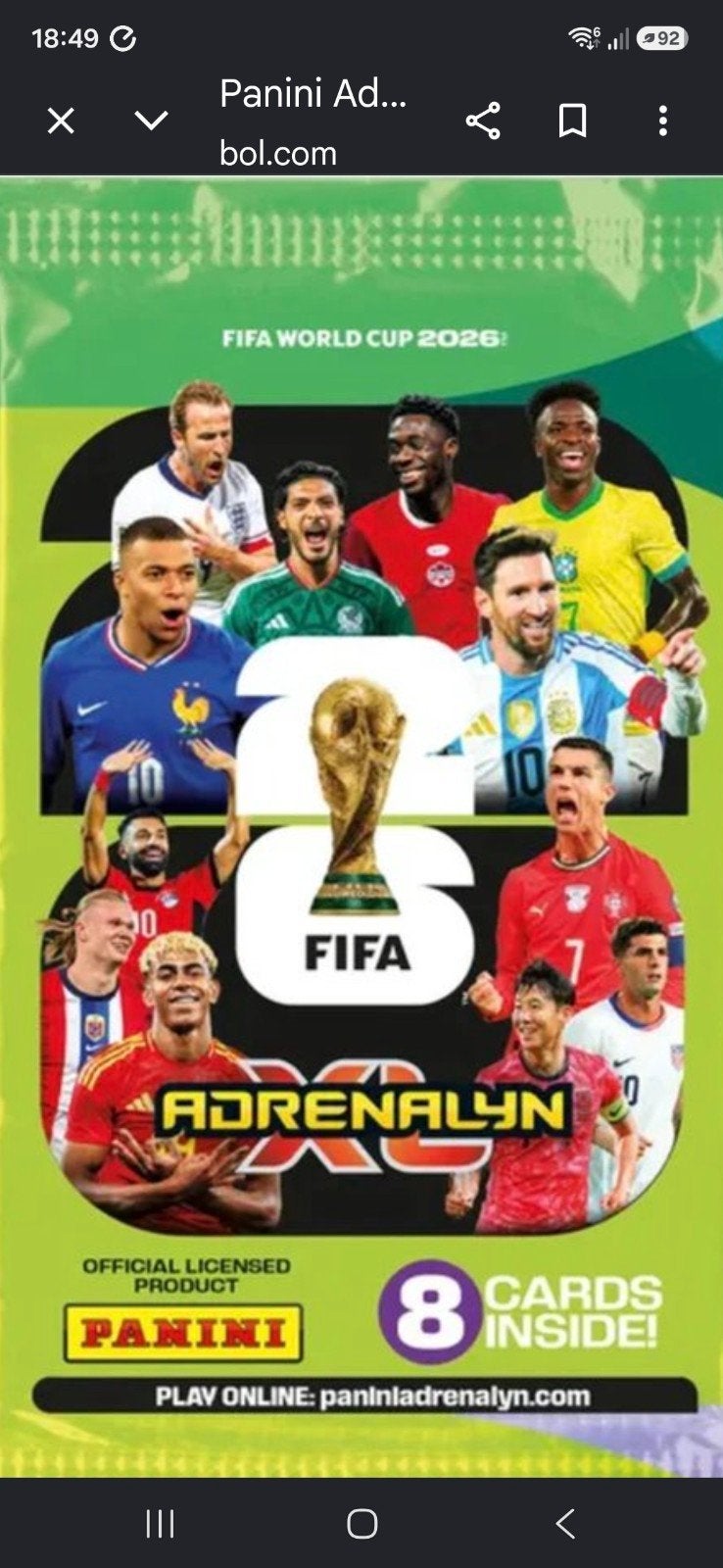 panini wk 2026 adrenalyn xl, Tickets en Kaartjes, Seizoenskaart, Eén persoon