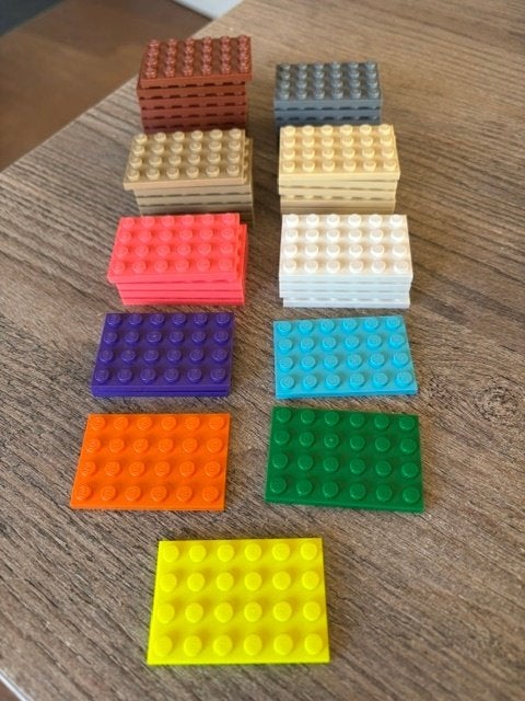 lego grondplaatjes 4x6 in 11 kleuren, Kinderen en Baby's, Speelgoed | Duplo en Lego, Ophalen of Verzenden, Nieuw, Grondplaat, Lego