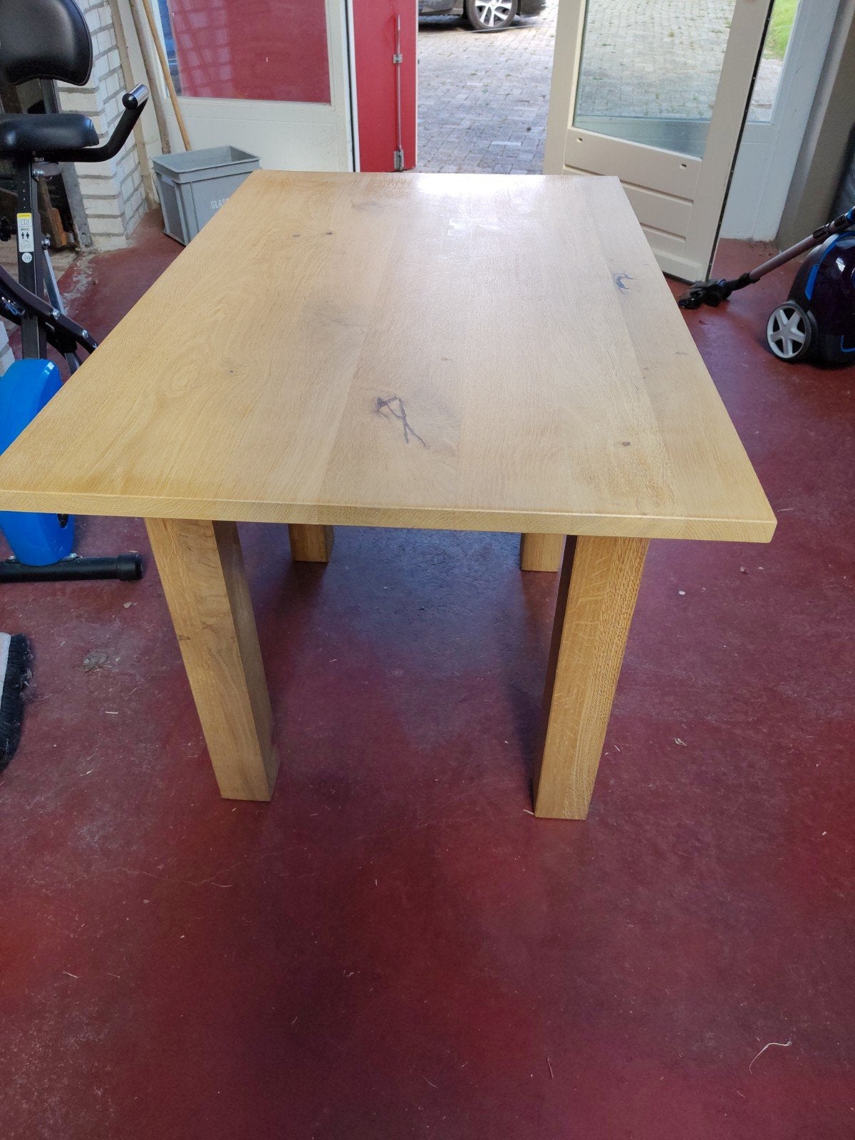 Eikenhouten tafel 110x70x76 cm, Ophalen, Gebruikt, 100 tot 150 cm, Eikenhout