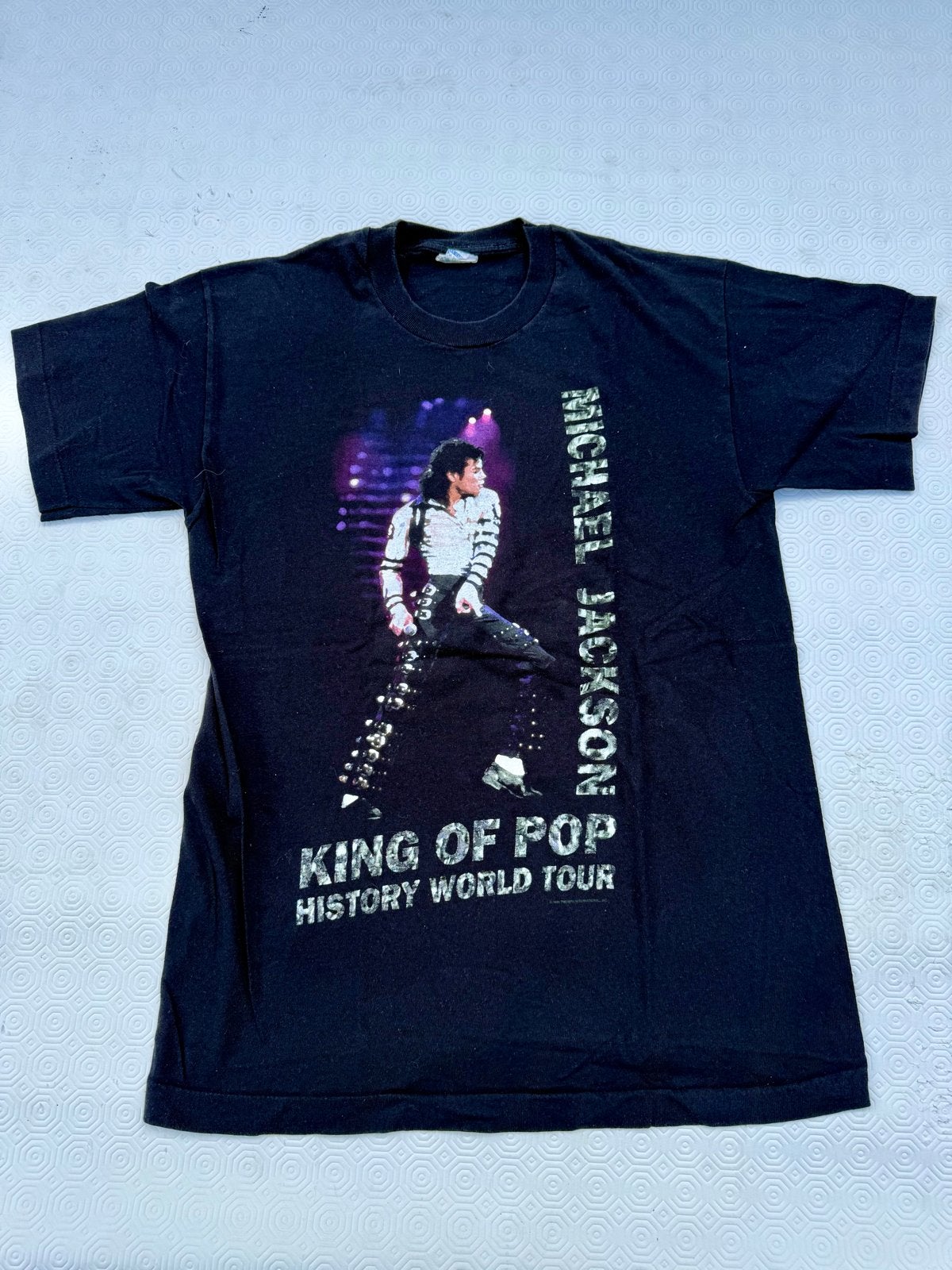 Vintage Michael Jackson King of Pop History Tour T-shirt, Ophalen of Verzenden, Zo goed als nieuw, Kleding