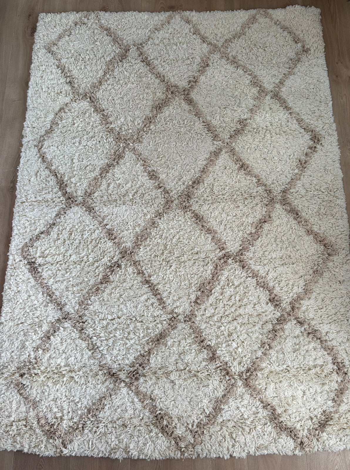 Vloerkleed Blythe Kwantum, Ophalen, Beige, 150 tot 200 cm, 200 cm of meer