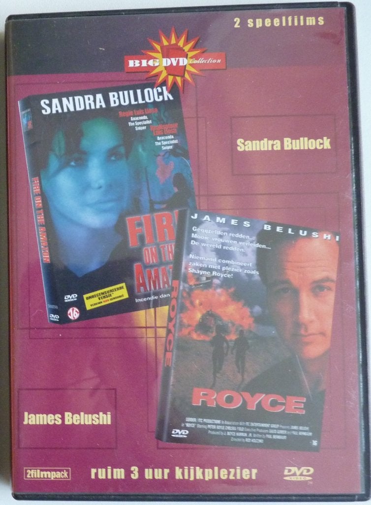 Fire on the amazon + Royce. 2 Speelfilms+Topacteurs op 1 DVD, Vanaf 16 jaar, Ophalen of Verzenden, Nieuw in verpakking, Actie