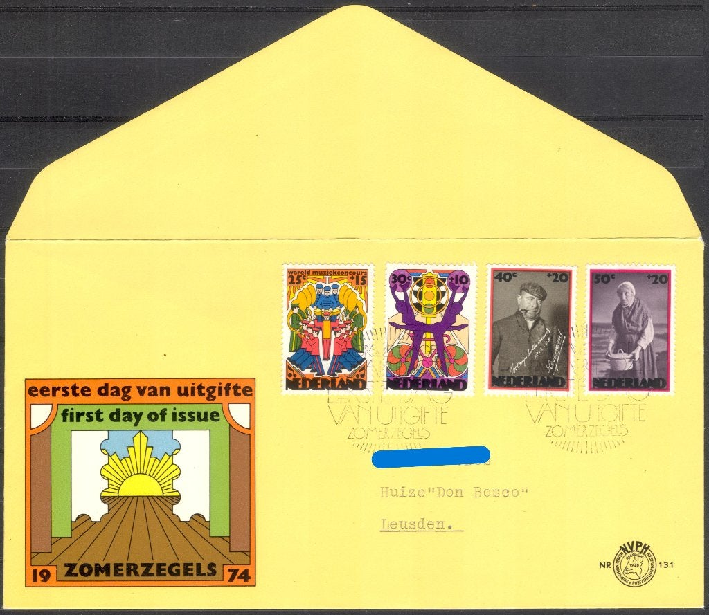 E131 - zomer 1974, Postzegels en Munten, Postzegels | Eerstedagenveloppen, Verzenden, Beschreven, Nederland