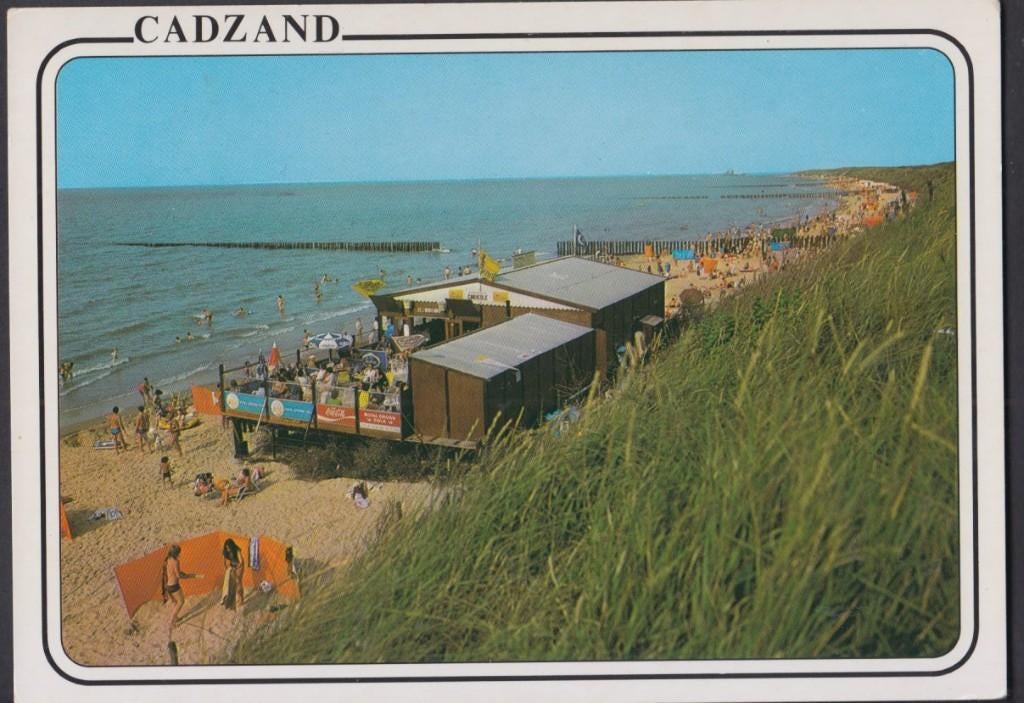 Cadzand Zee Strand en Strandpaviljoen 1982 gelopen, Verzenden, 1980 tot heden, Gelopen, Zeeland