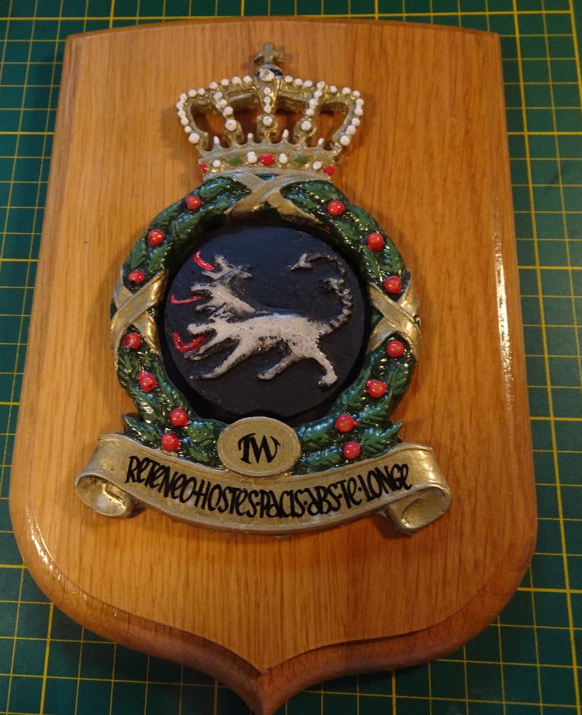 Vliegbasis Twenthe handbeschilderd wapenschild, Ophalen of Verzenden, Luchtmacht, Nederland, Embleem of Badge