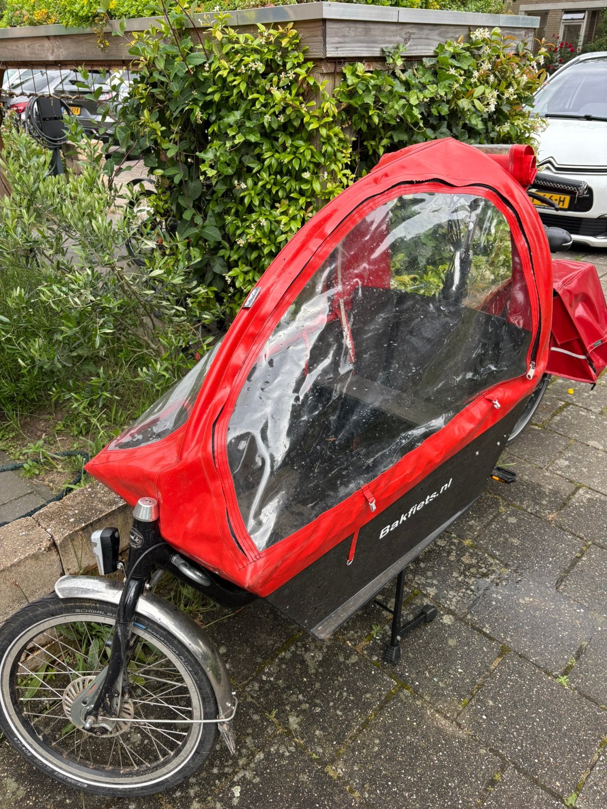 Regencover Clarijs covers (maat bakfiets nl), Fietsen en Brommers, Fietsen | Bakfietsen, Ophalen of Verzenden, Gebruikt, 2 kinderen