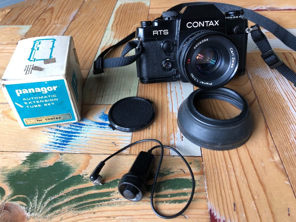 Contax RTS II met Carl Zeiss Planar 50mm 1.7, Ophalen of Verzenden, Zo goed als nieuw, Spiegelreflex, Overige Merken