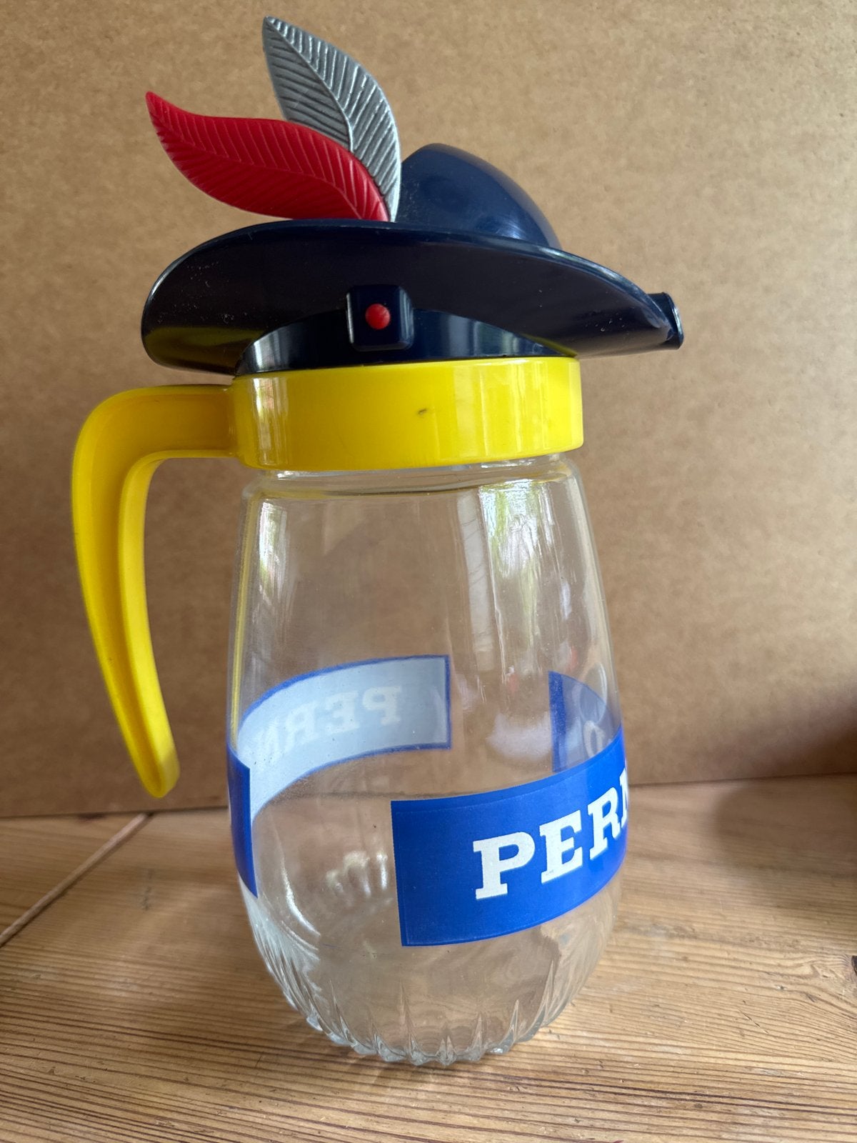 Vintage Pernod Karaf met Tiroler Hoed Deksel - Uniek Item, Ophalen of Verzenden