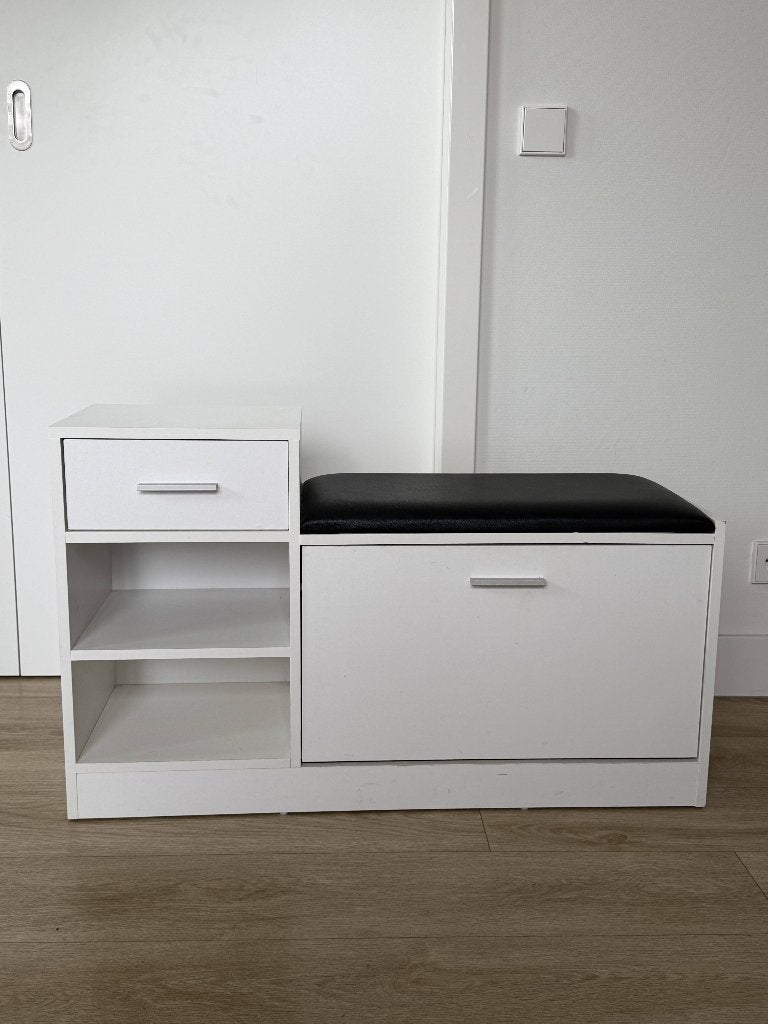 Shoe storage bench – White/Black, Ophalen, Gebruikt