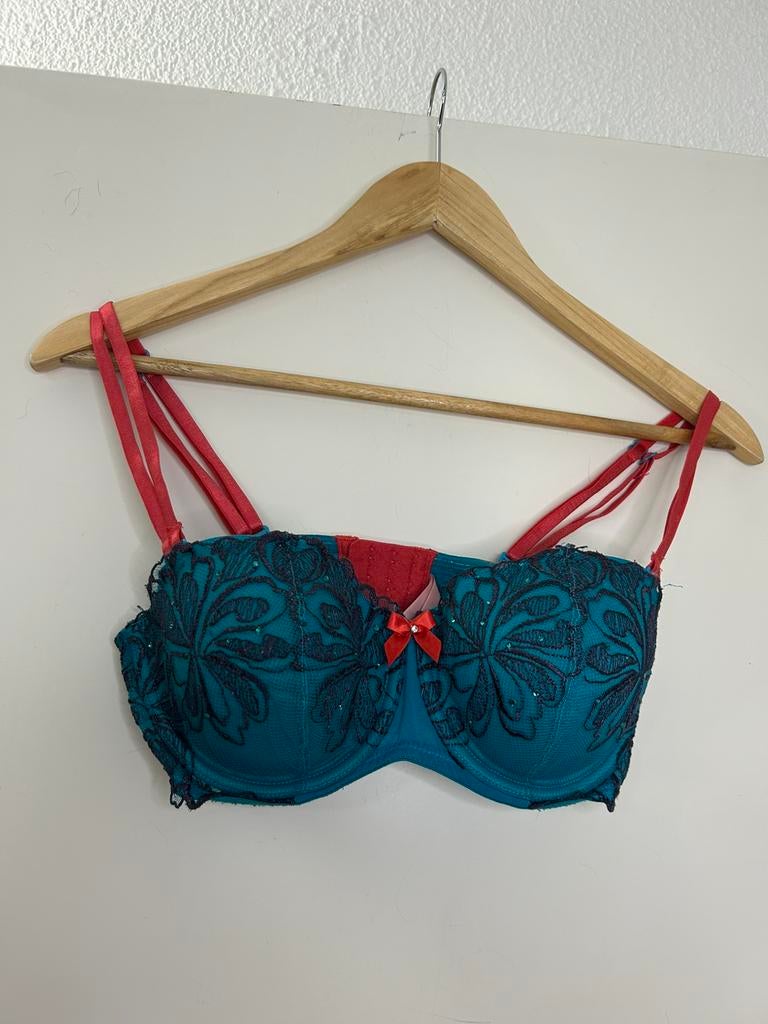 Dames balcony bh met glitter | Hunkemöller |cupmaat 70E, Ophalen of Verzenden, Blauw, BH