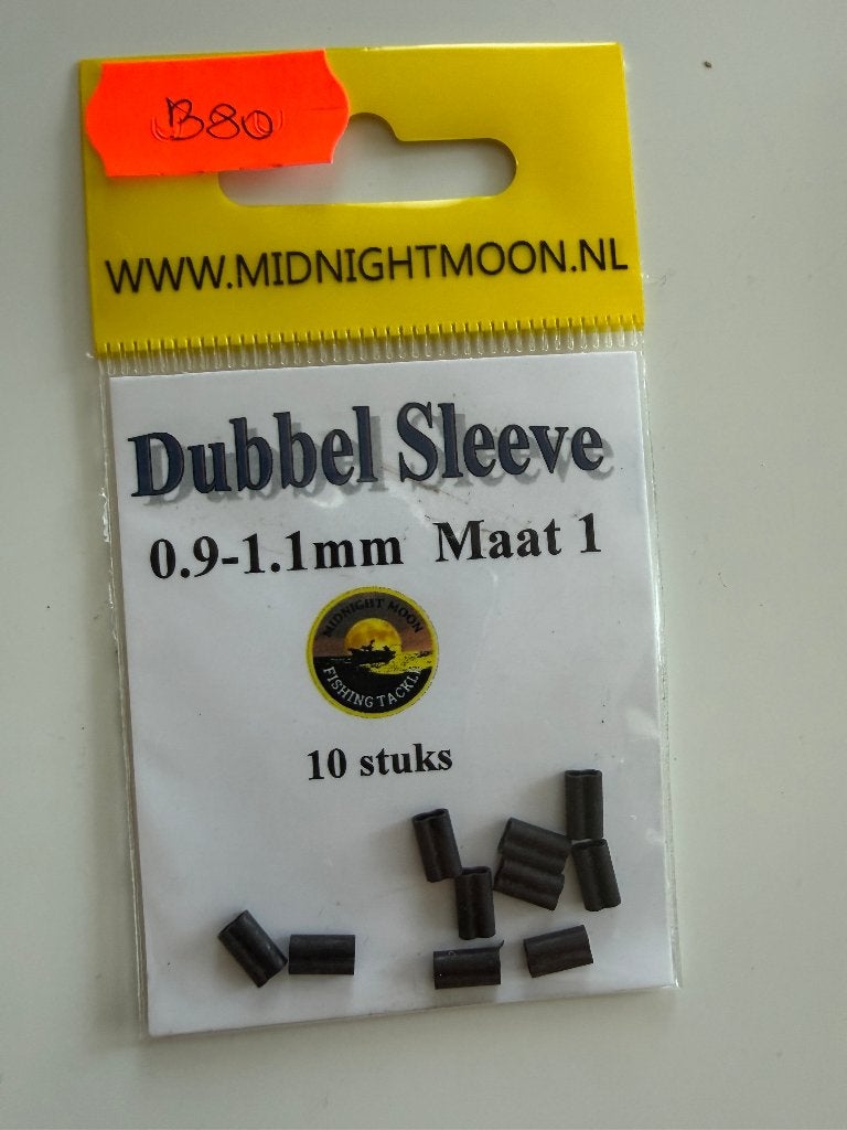 Midnight Moon Dubbel Sleeve 0.9–1.1 mm Maat 1 10 stuks (B80), Watersport en Boten, Ophalen of Verzenden, Nieuw, Overige typen