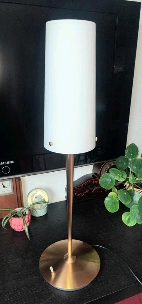 Tafellamp merk Estiluz type m9063 brons,lees beschrijving, Ophalen of Verzenden, Zo goed als nieuw, Glas, 50 tot 75 cm