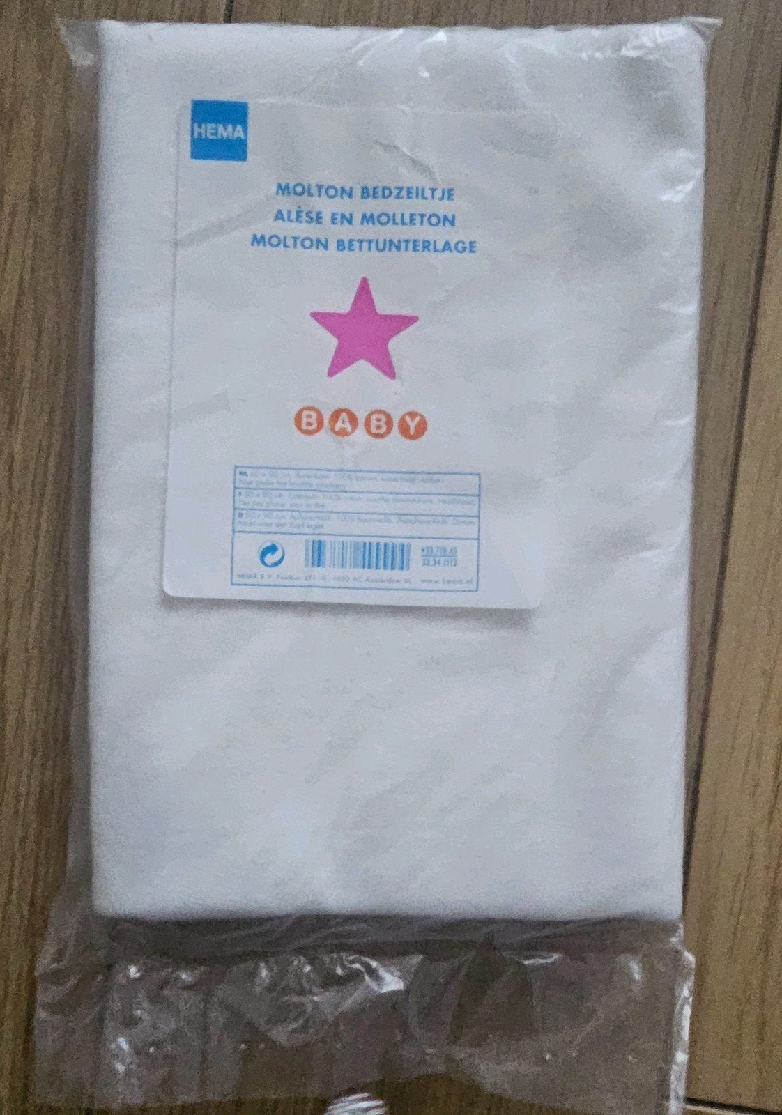 Nieuw Molton bedzeiltje, Ophalen of Verzenden, Nieuw, Wit