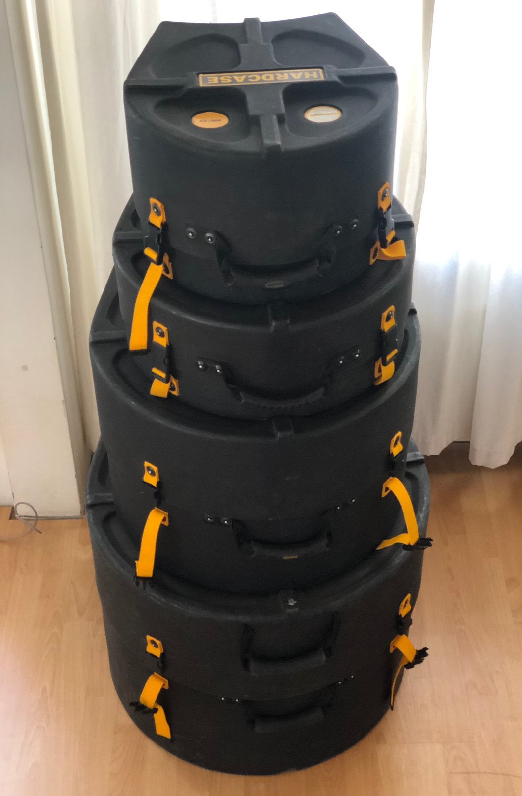 Hardcase Drumkofferset met Flightcase Statievenkist., Muziek en Instrumenten, Drumstellen en Slagwerk, Ophalen, Gebruikt, Overige merken