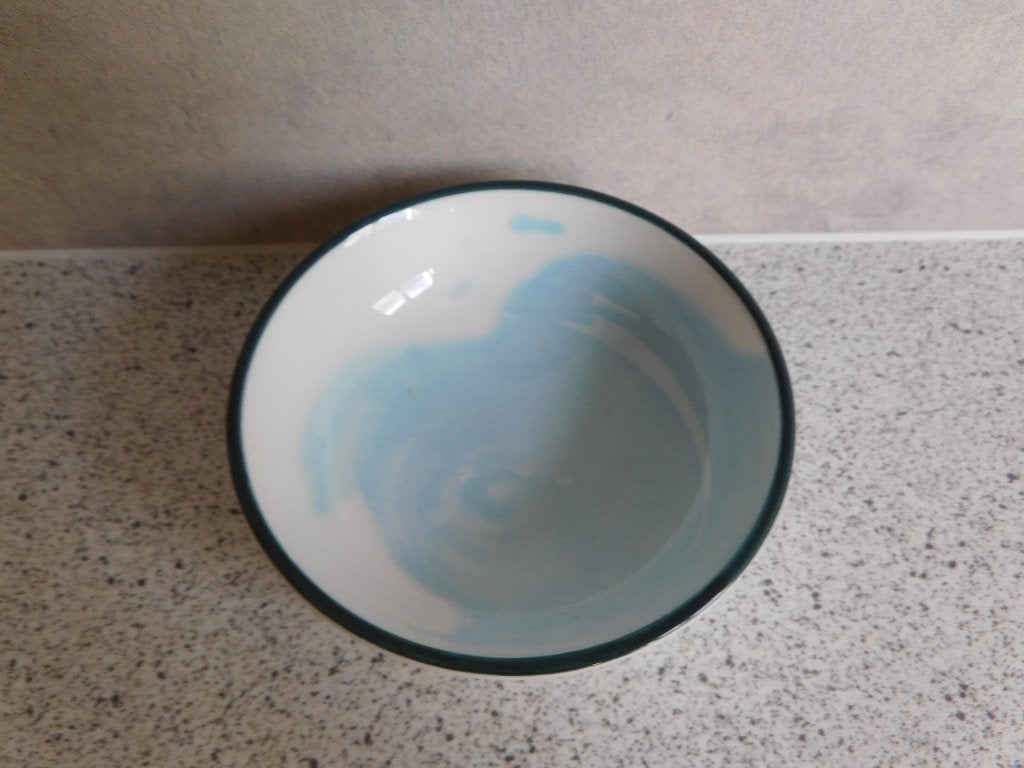 Gusta Bord Inktvlek Blauw - 9 cm, Overige merken, Keramiek, Ophalen of Verzenden, Zo goed als nieuw