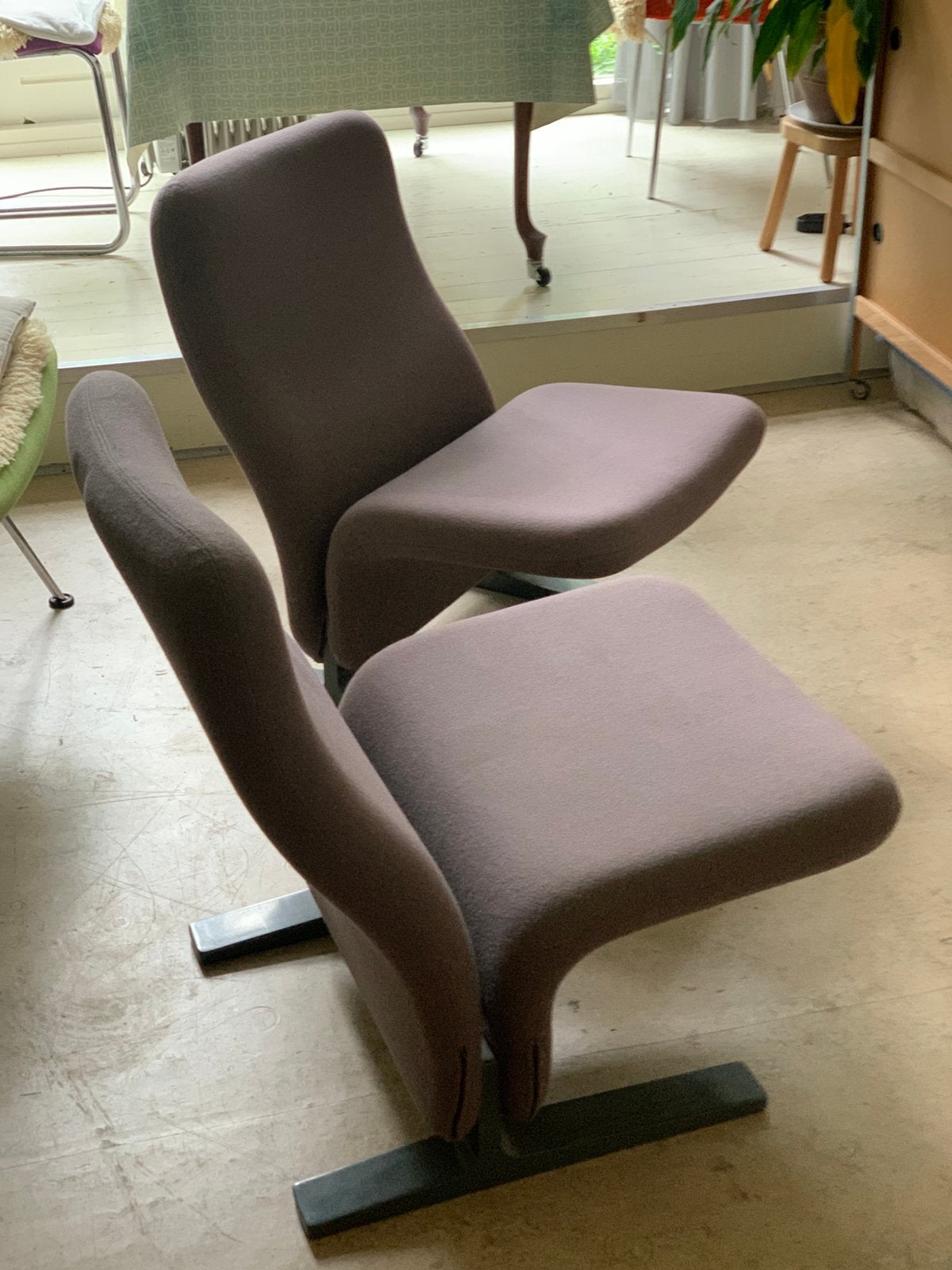 Artifort Concorde fauteuil, Pierre Paulin per stuk, Ophalen, Gebruikt, 75 tot 100 cm, Metaal