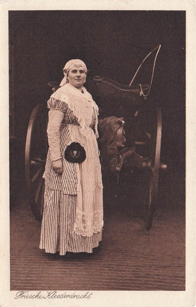 703-021-025 Friesche Kleederdracht, Verzenden, Voor 1920, Friesland