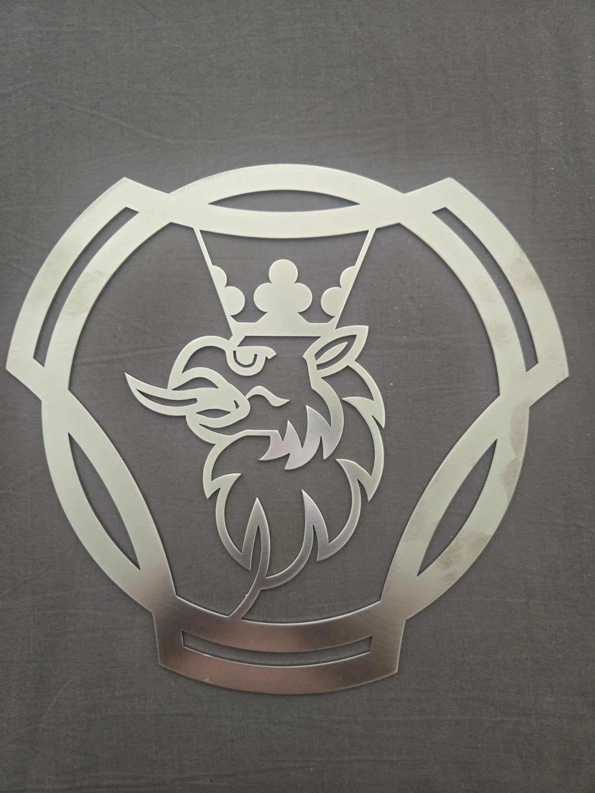 Scania logo RVS 22 cm, Ophalen of Verzenden, Nieuw