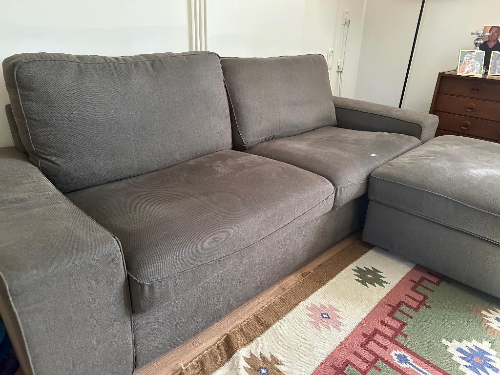 Ikea Kivik bank 3-zits grijs, Ophalen, Gebruikt, 150 tot 200 cm, Driepersoons