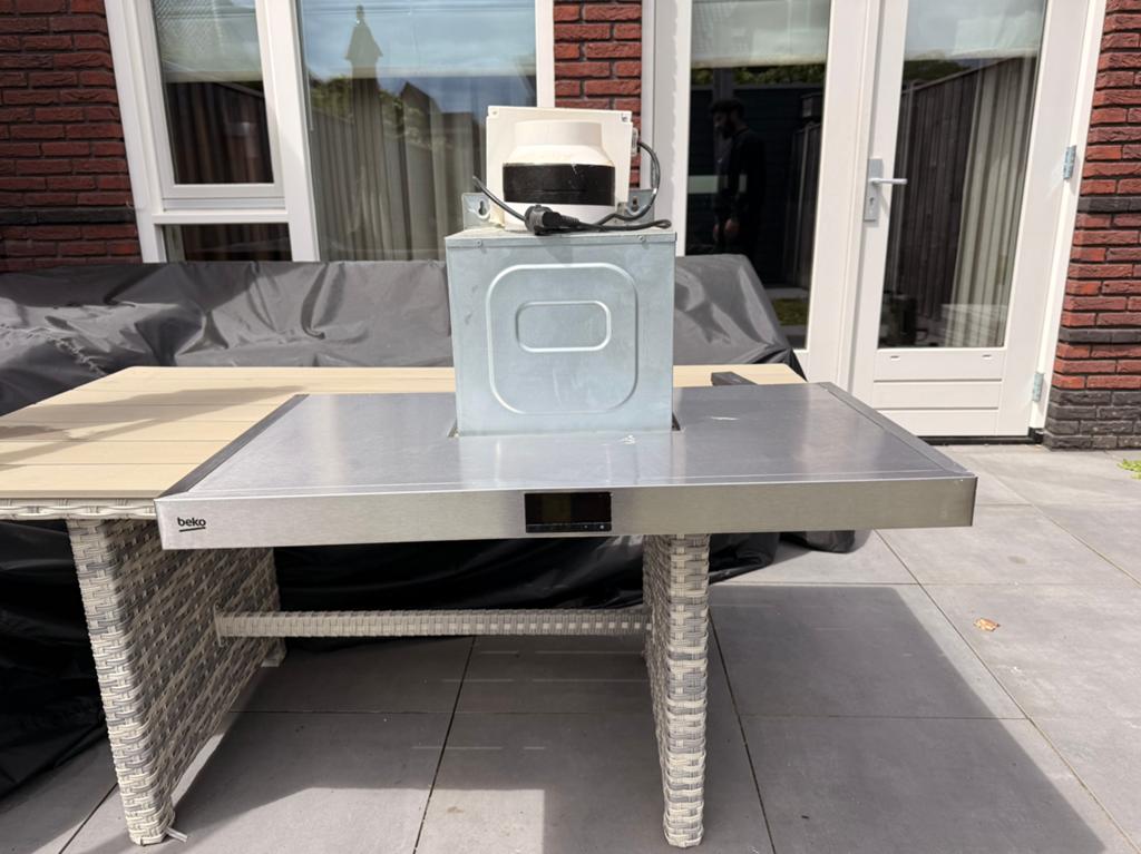Beko afzuigkap, Gebruikt, Wandschouwkap, Ophalen of Verzenden, 400 tot 600 m³ per uur