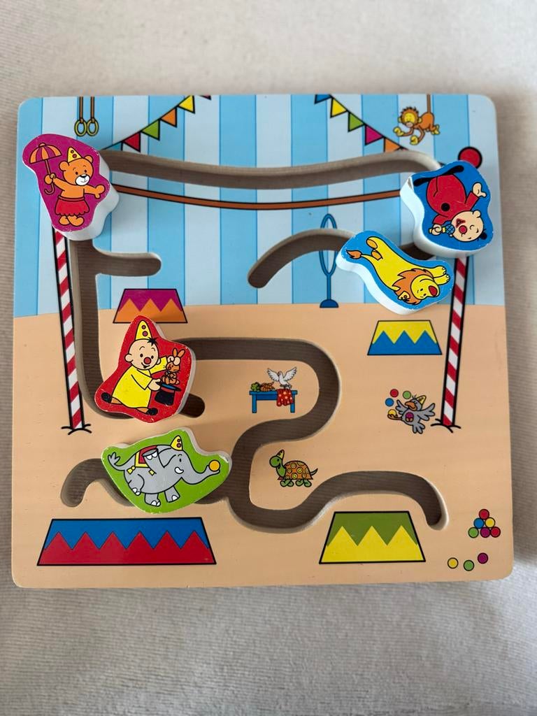 Houten Doolhof Speelbord - Circus Thema, Ophalen, Zo goed als nieuw, Overige typen