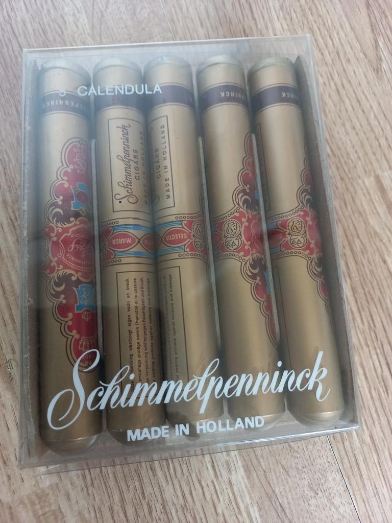 Schimmelpenninck lege sigarenhulsjes set van 5, Ophalen of Verzenden, Tabaksdoos of Verpakking