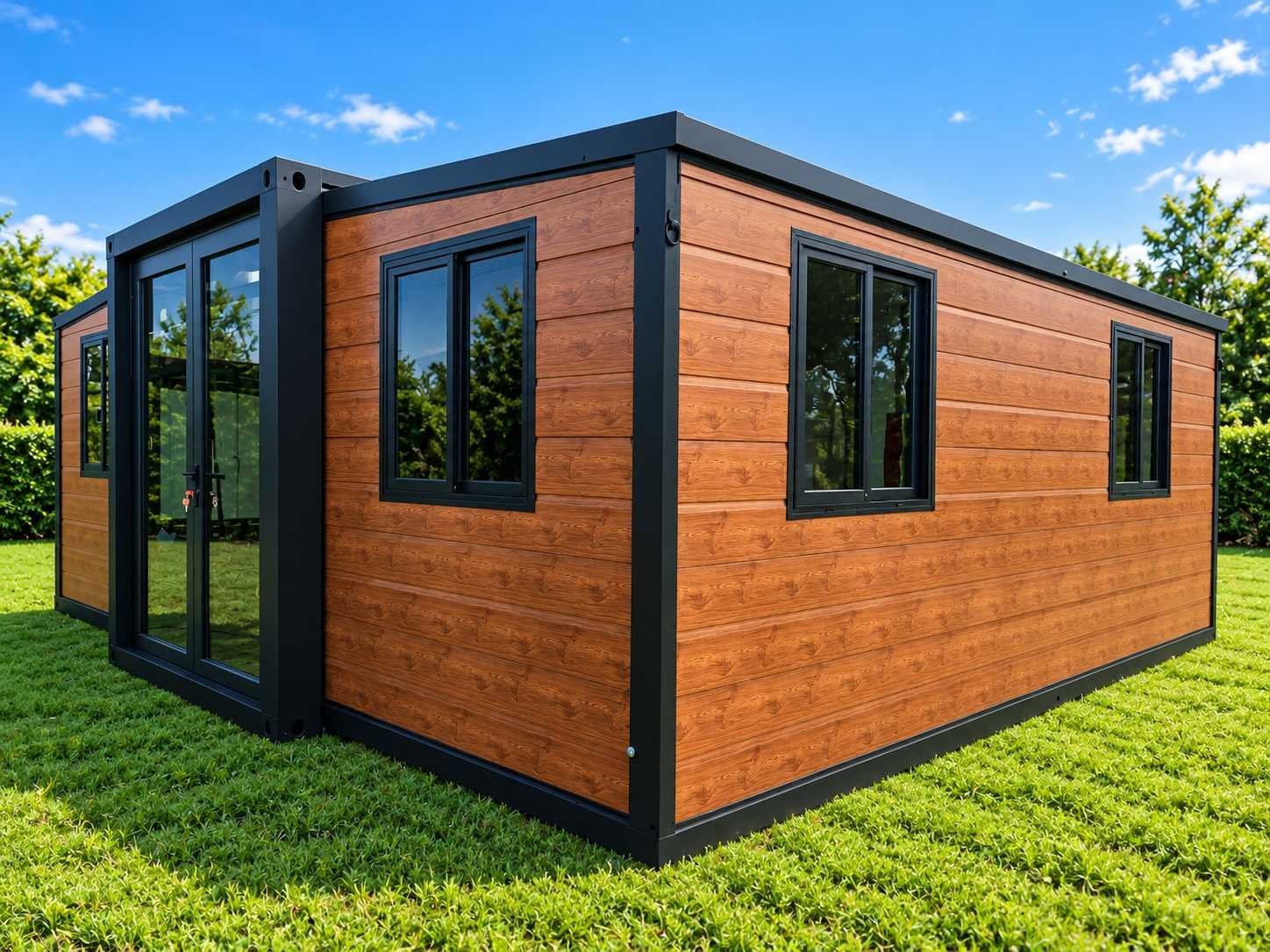 Rhino Houses 20ft metal caved wall panel , full welding roof
