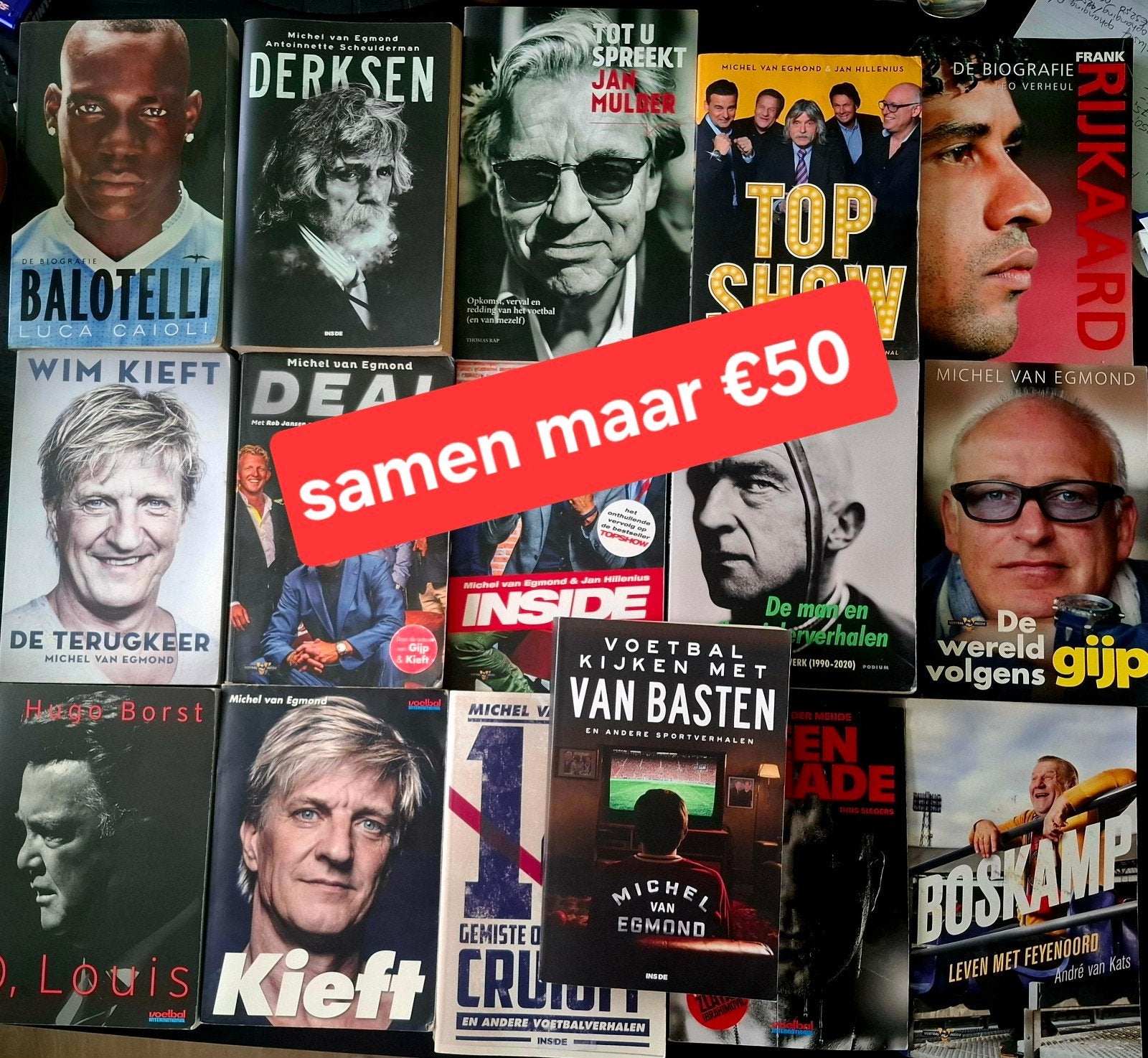 Voetbalboeken collectie - Michel van Egmond, Kieft, Gijp, Ophalen of Verzenden, Gelezen, Michel van Egmond, Overige sporten