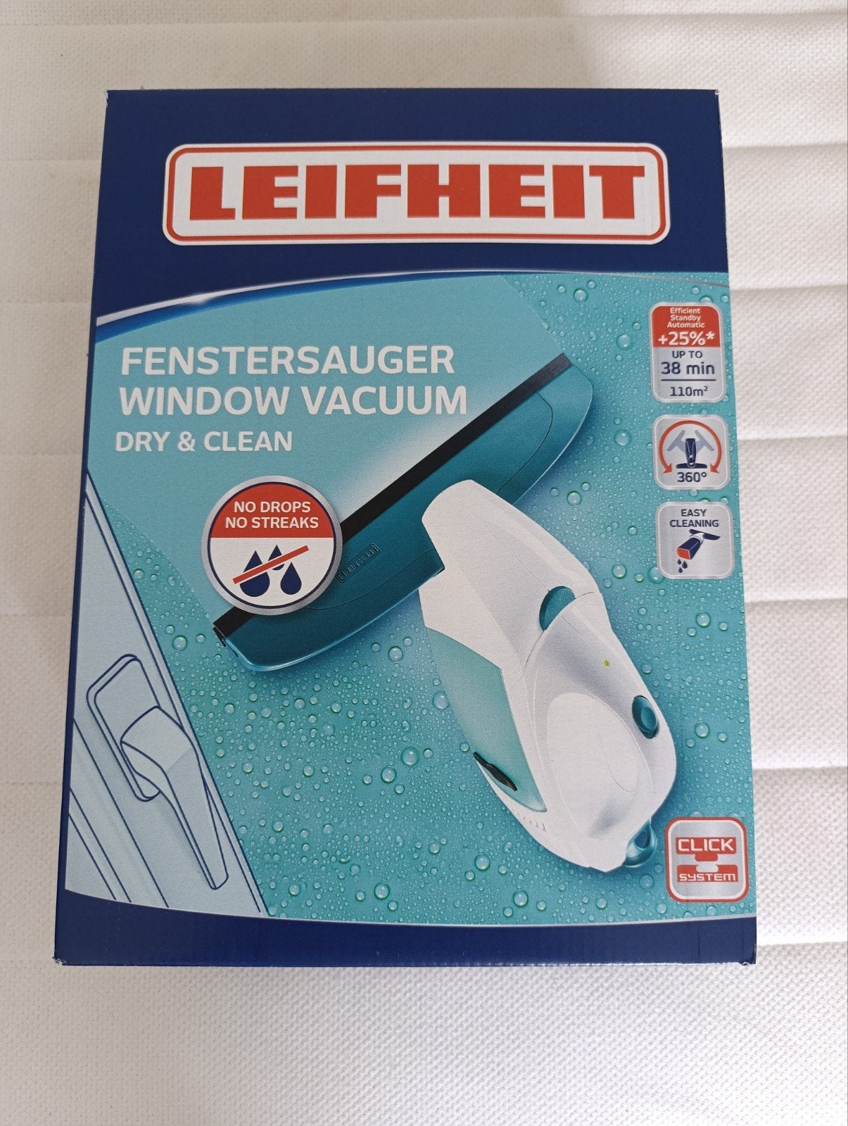 Leifheit Fenstersauger Window Vacuum Dry & Clean, Ophalen, Overige merken, Nieuw, Draadloos