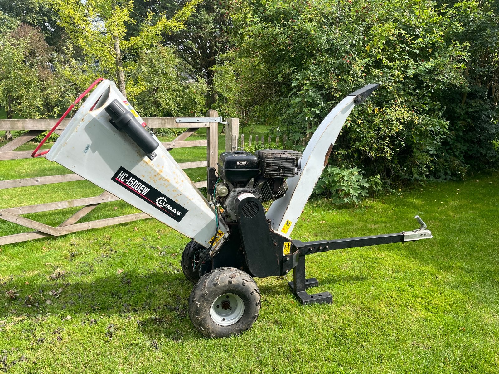Lumag HC1500EW Hakselaar Krachtige Benzine Houtversnippera, Tuin en Terras, Hakselaars, Ophalen, Gebruikt, Benzine