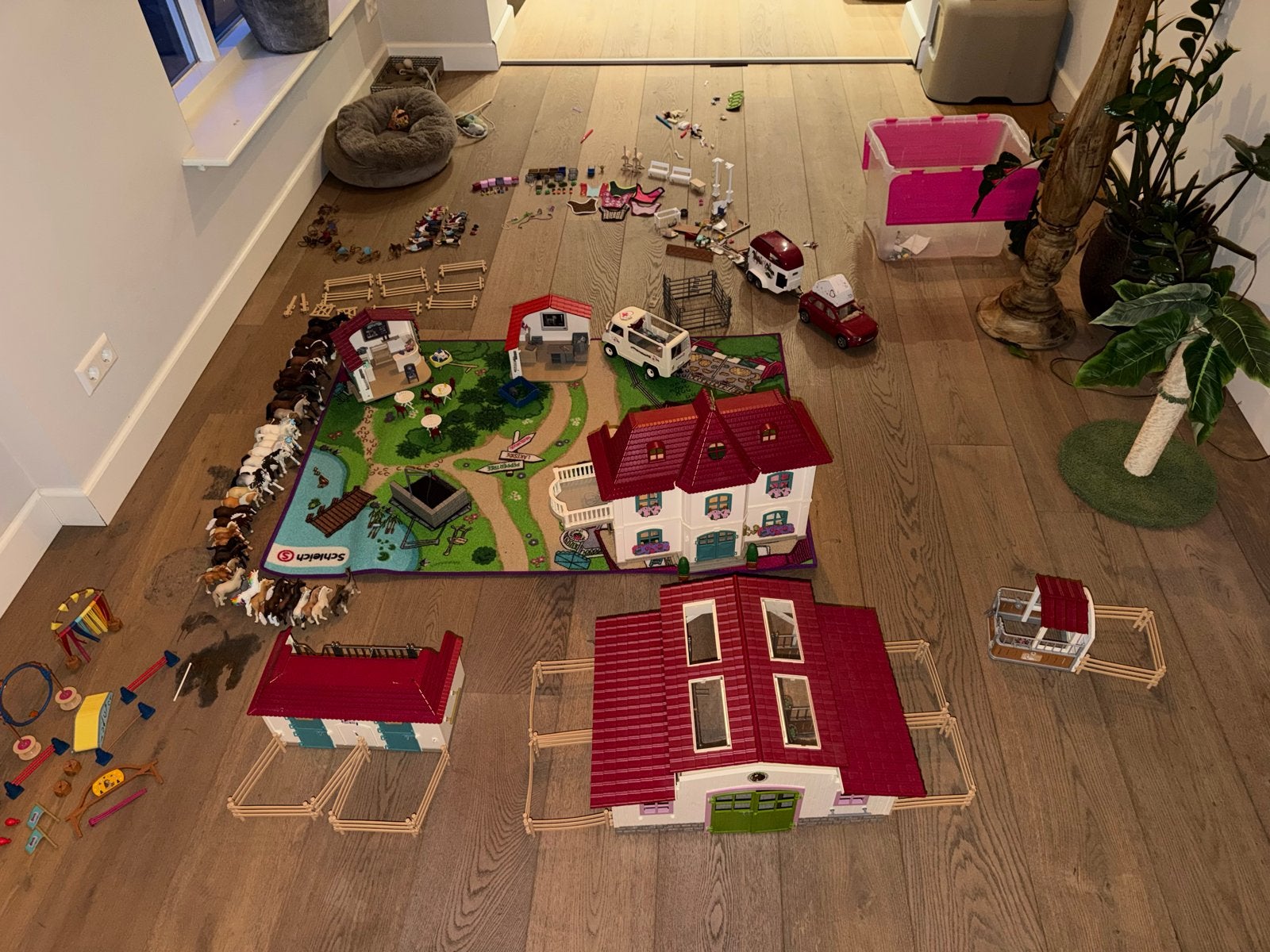 Mega Schleich paarden set met huis, stallen en veel extra's, Ophalen of Verzenden, Zo goed als nieuw