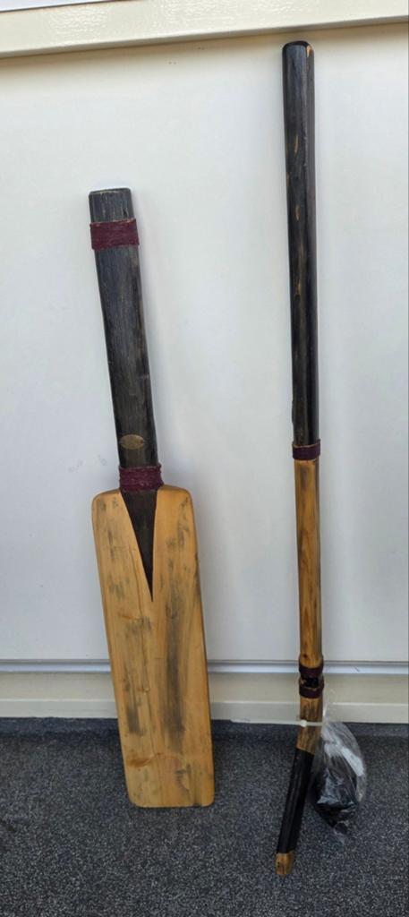 zelfgemaakte hockey stick en cricket bat, Watersport en Boten, Hengelsport | Vliegvissen, Ophalen of Verzenden, Overige typen
