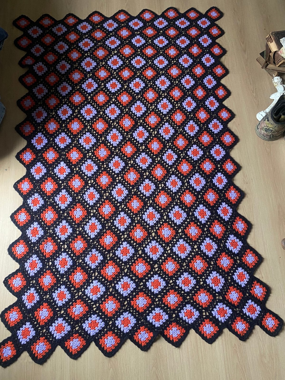 Handgehaakte sprei / plaid, Gebruikt, Overige materialen, Ophalen of Verzenden, Overige merken