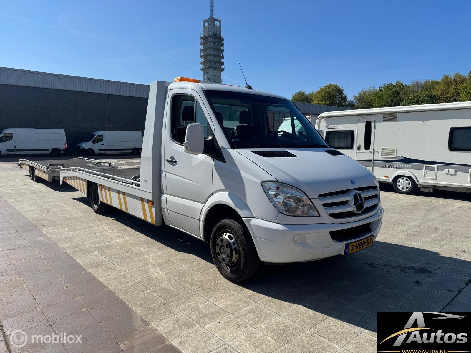 Mercedes Sprinter 518 3.0 CDI 432 DC- Tijhof incl aanhanger, Auto's, Automaat, Achterwielaandrijving, Gebruikt, Electronic Stability Program (ESP)