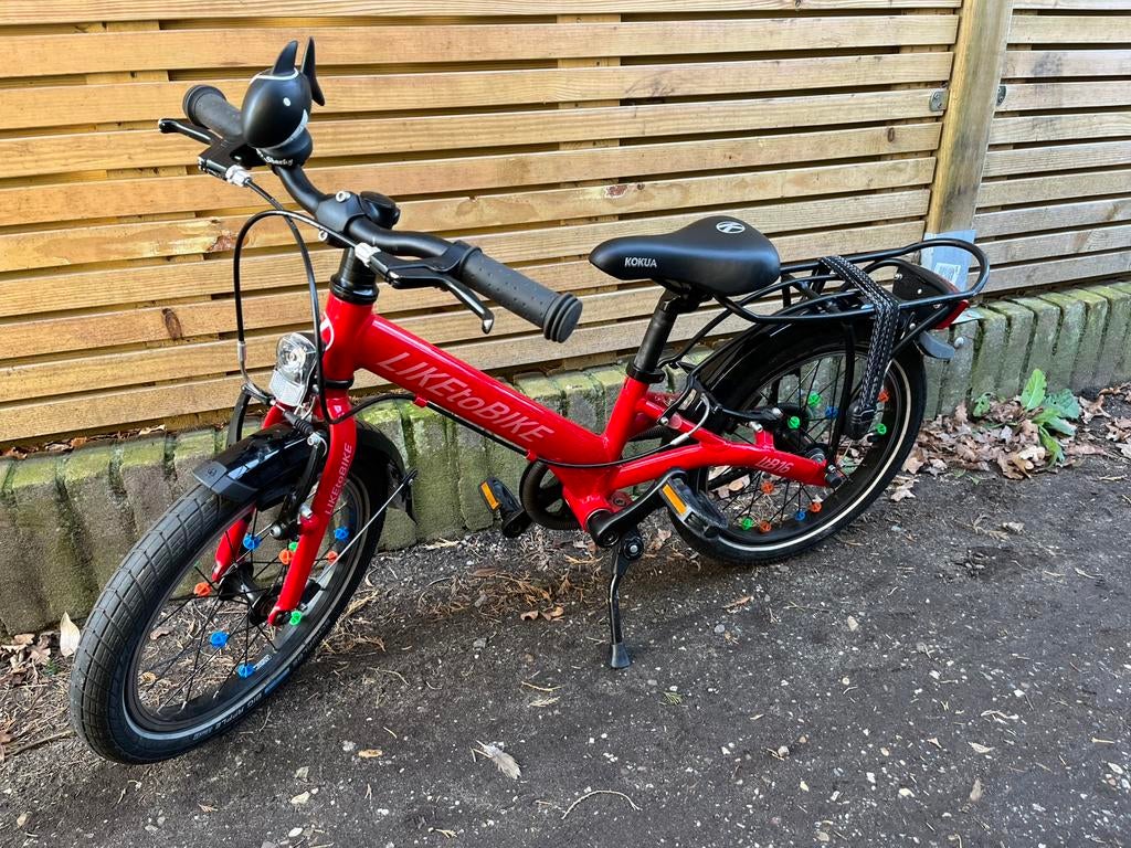 Kokua Like to Bike 16 (lijkt op Woom, Frog), Ophalen, Zijwieltjes, 16 tot 20 inch, Velgrem