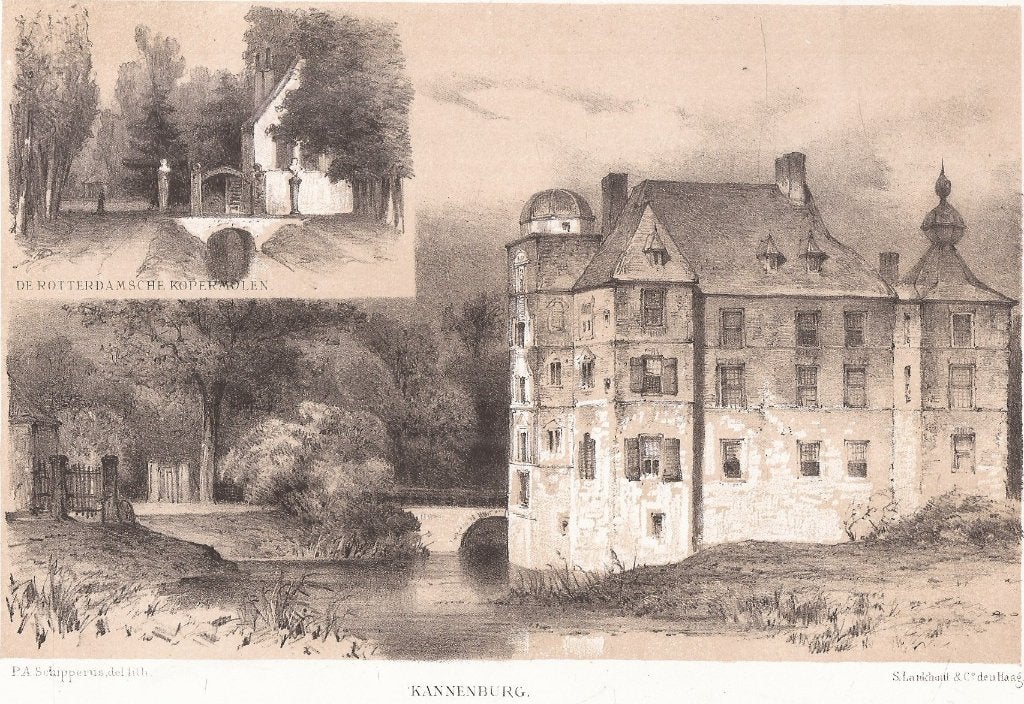 Epe Kannenburg De Rotterdamsche Kopermolen Cannenburg Kastee, Origineel, 1800 - 1899, Ophalen of Verzenden, 14 cm