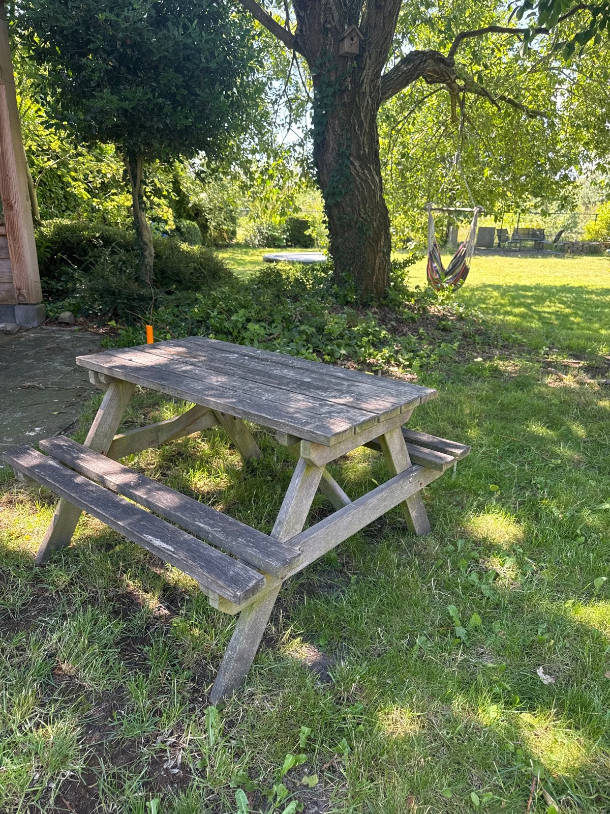 Kinderpicknickbank - 1m breed, Gebruikt, Rechthoekig, Hout, Ophalen